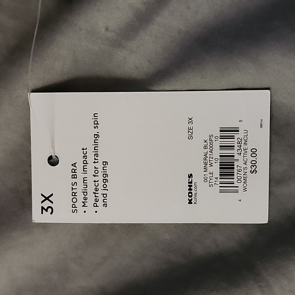 Plus Size Tek Gear® Medium Support V-Neck Sports Bra - Picture 3 of 3